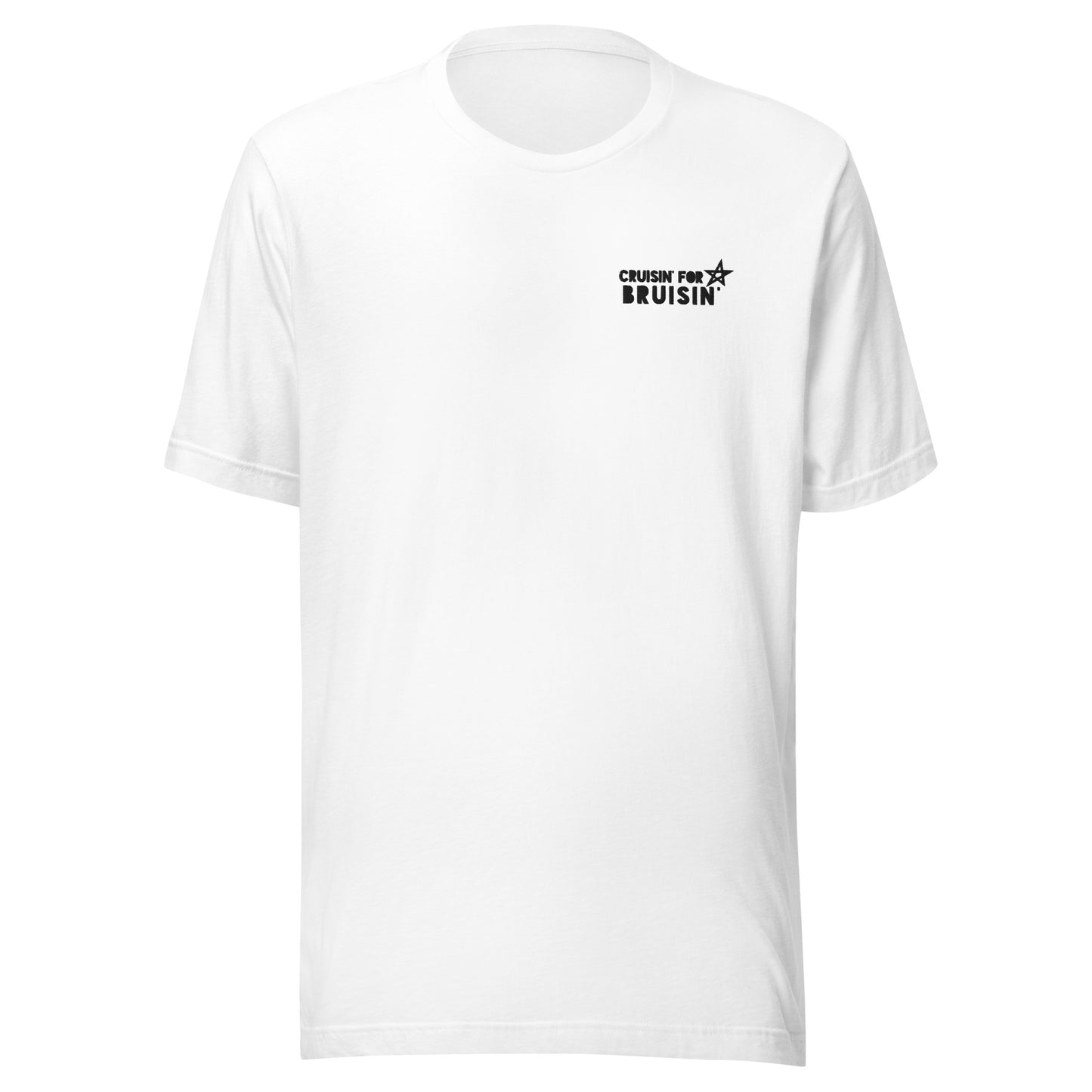 Cruisin’ for a Bruisin’ embroidered t-shirt