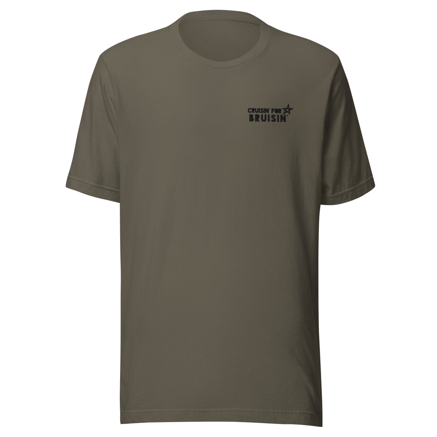 Cruisin’ for a Bruisin’ embroidered t-shirt