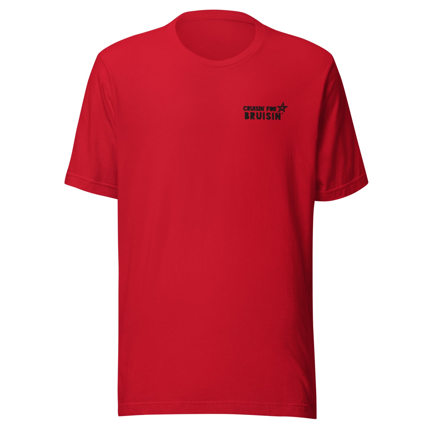 Cruisin’ for a Bruisin’ embroidered t-shirt